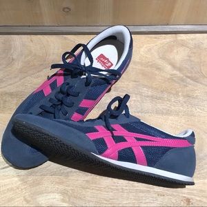 Onitsuka Tiger sneaker navy and hot pink size 8